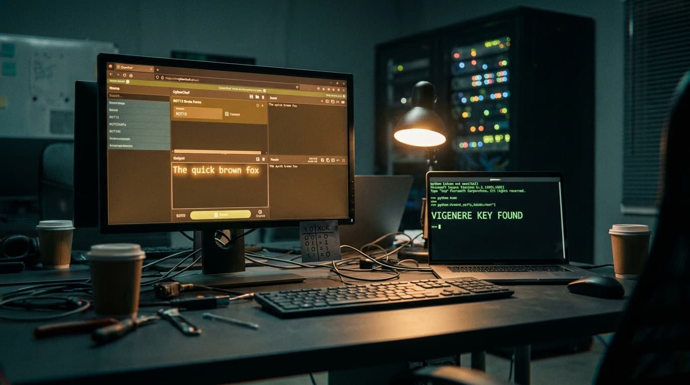 Криптография CTF: ломаем шифр Цезаря, Виженера и XOR в CyberChef и Python