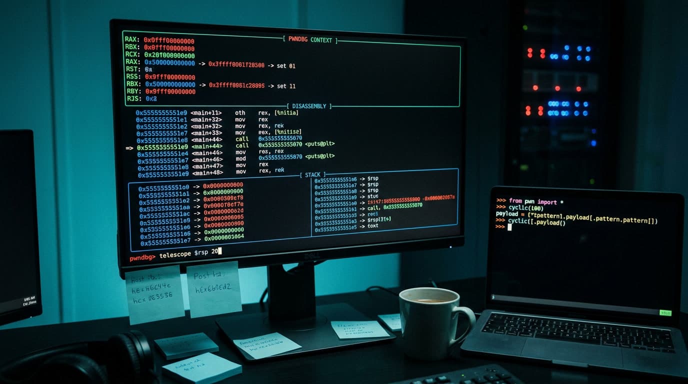 pwndbg для начинающих: отладка и pwn в CTF