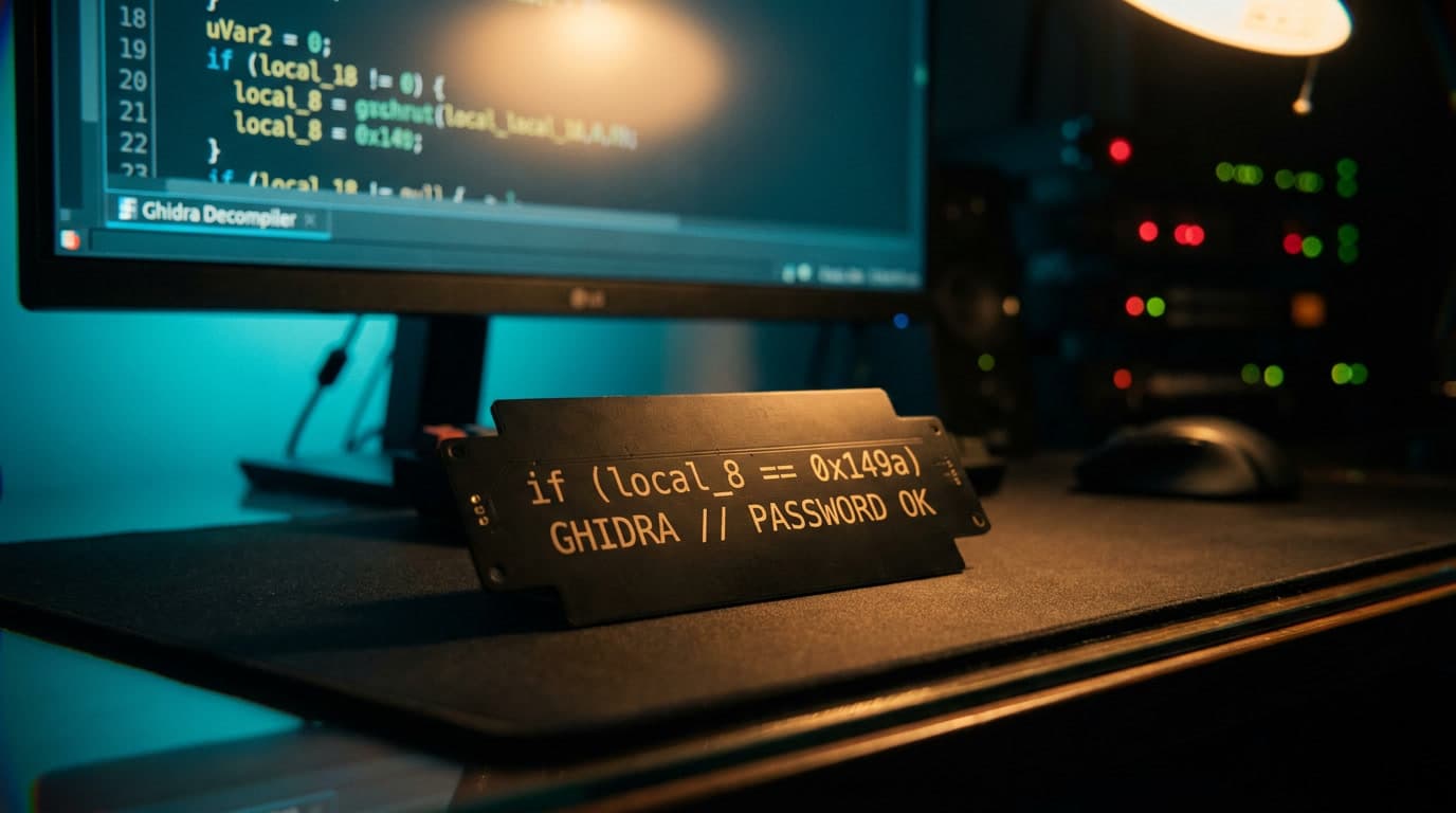Reverse engineering для начинающих: находим пароль в бинарнике через Ghidra — пошаговый разбор